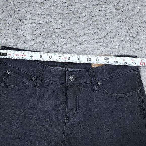 Prana Short Jada Mid Rise Bootcut Gray Stretch Women's Size 6 28 Organic Cotton - Picture 7 of 10